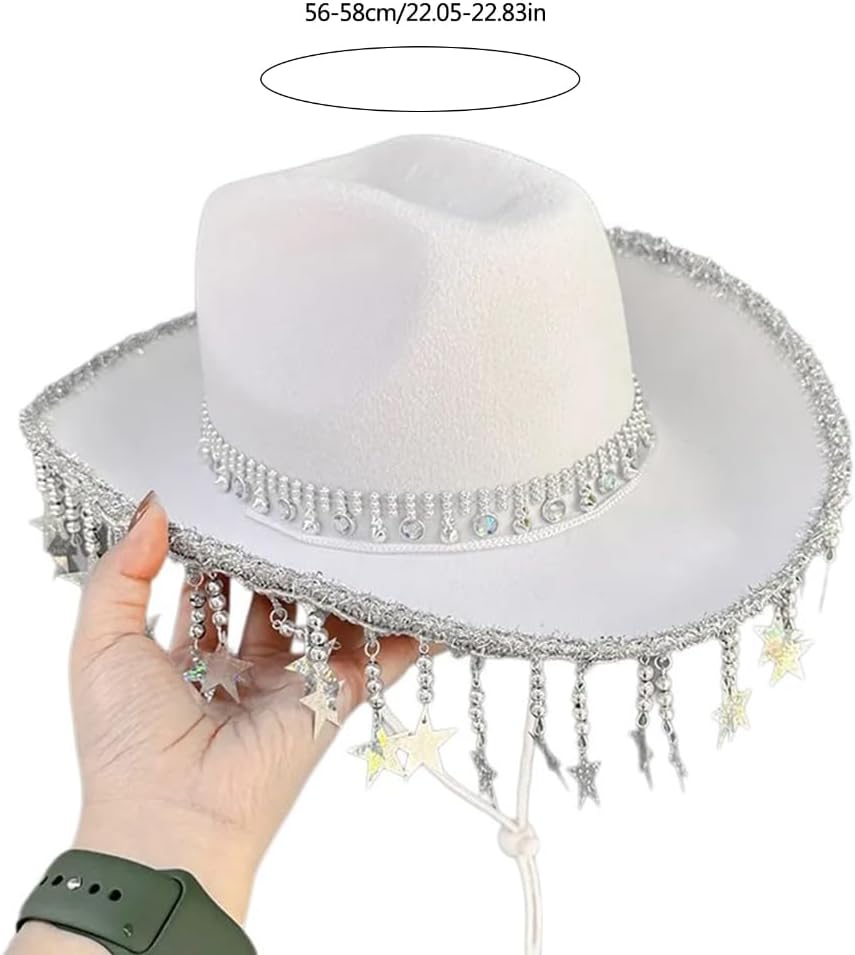 Tassels Denims Hat Unique Styles Jean Hat Trendy Tassels Decorated Portable Hat for Parties and Casual Wear