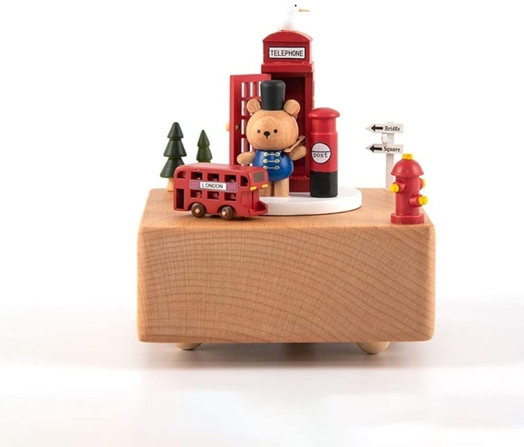 Amazon.co.jp: ZNULA オルゴール台 郵便局クマオルゴール