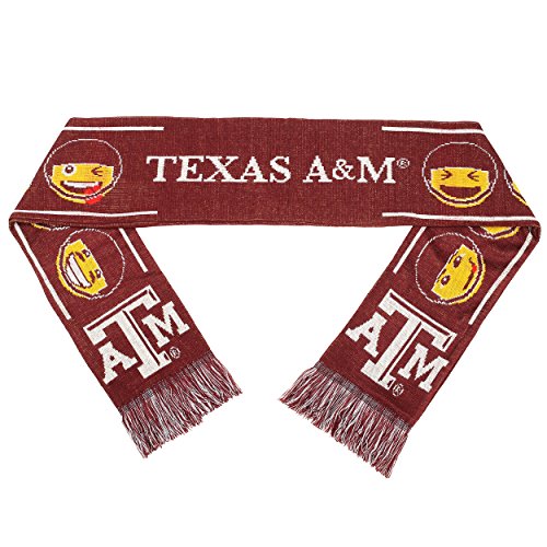 Écharpe acrylique Texas A&M Teamoji idéale pour les matchs en hiver et le quotidien