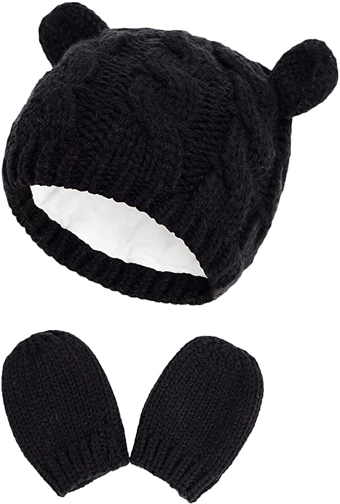 DRESHOW Strick Sturmhaube Damen Winter Thermo Mütze mit Hals