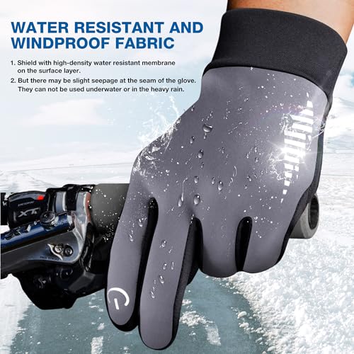 Image of SIMARI Winter Gloves for Women Men - Cold Weather Thermal Touch Screen Ski Snow Glove Liners, Non-Slip Palm & Warm Fleece Lined, for Running Cycling Driving Hiking Walking Sports Outdoor Texting Work