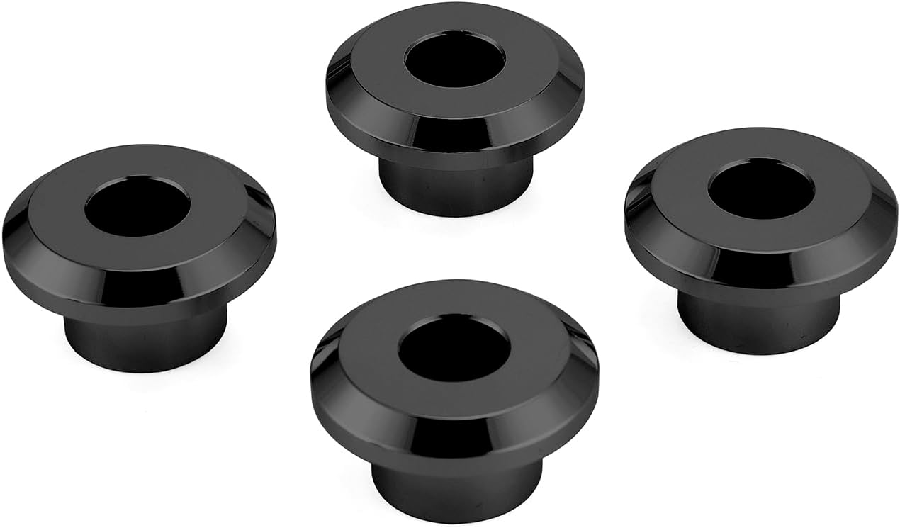 Mofun Handlebar Riser Bushings CNC Solid Billet Compatible with Harley Touring Electra Road Street Glide Road King 1983-2026, Fit Softail Fat Boy Slim Low Rider 2018-2026 Oxidized Black