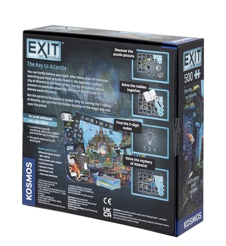 Thames & Kosmos EXIT: The Key to Atlantis Jigsaw Puzzle, Multi-color, 22 cm x 22 cm x 0.1 cm - Image 3
