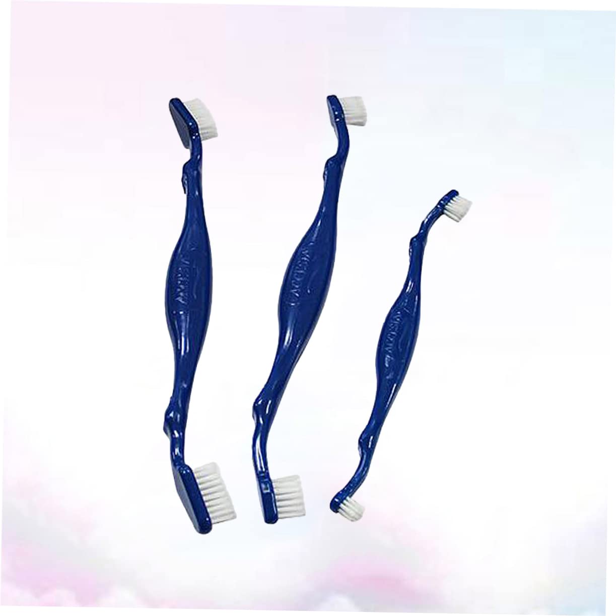 SUPVOX 9pezzi Spazzolino Per Cani Doppia Faccia Con Manici Lunghi e Setole Morbide Kit Completo Per La Pulizia Dei Denti e Massaggio Delle Gengive Degli Animali Domestici