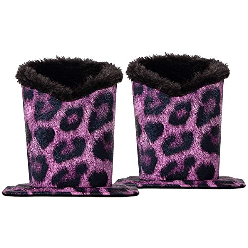 Image of Pack of 2 Plush Lined Eyeglasses Holder Stand Protective Glasses Case For Desks Or Nightstands