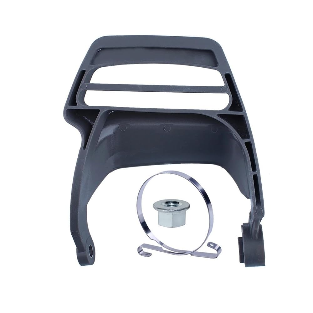 Adecuado for motosierra Rancher Hus 445, 445E, 450E y 450. Manija de freno de cadena con kit de protección de mano.