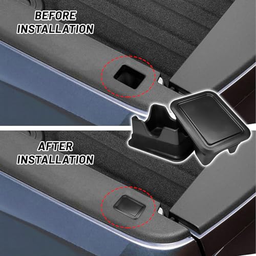 Hirificing 2PCS Truck Stake Pocket Covers, Truck Bed Accessories for Dodge Ram 1500 Bed Rail Caps, Truck Bed Hole Plugs Dustproof Protecting Rear Truck Holes Covers for Dodge 2019-2023 1500 2500 3500