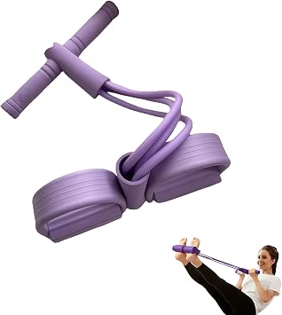 Pedal Resistance Band with Handle, Resistance Bands with Handles, Multifunction Tension Rope, 6-Tube Elastic Yoga Pedal Puller, for Abdomen, Waist, Arm, Leg