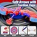 HYES 2PCS Bow and Arrow for Kids, LED Light Up Archery Set with 24 Suction Cup Arrows, 2 Hanging Target, 6 Score Targets & 2 Quiver, Indoor Outdoor Sport for Boys Girls Ages 4-12