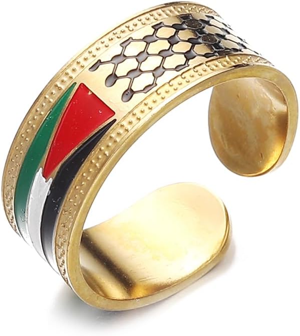 Stainless Steel Arabic Palestine Ring Jewelry For Women Men in Arab Jewelry