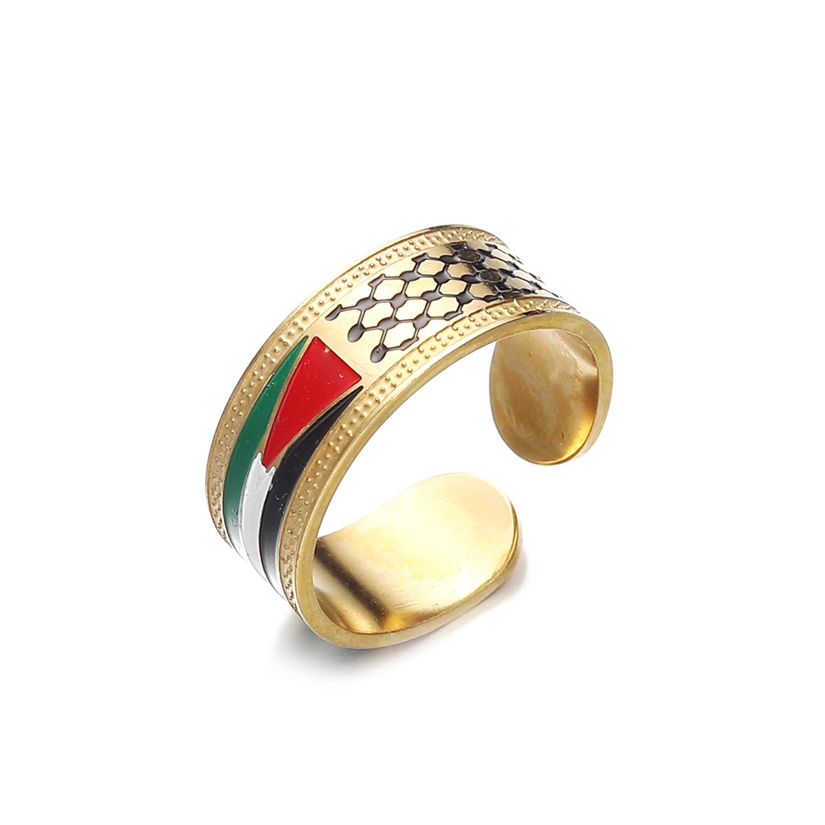 Stainless Steel Arabic Palestine Ring Jewelry For Women Men in Arab Jewelry