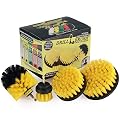 Drillbrush 4 Piece Nylon Power Brush Tile and Grout Bathroom Cleaning Scrub Brush Kit - Drill Brush Power Scrubber Brush Set - Power Scrubber Drill Brush Kit- Power Brush Drill Attachment
