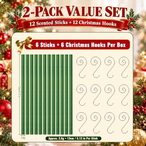 12-Count SCENTORINI Winter Cedar Hanging Scented Christmas Tree Sticks w/ Metal Hooks 8.49 + Free Shipping w/ + 50% Off Code B3YRGI18 - image 3