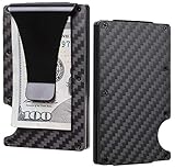 TougherGun Aluminum Slim Minimalist Front Pocket Wallet Credit Card Case Holder RFID Blocking (carbon fiber black)