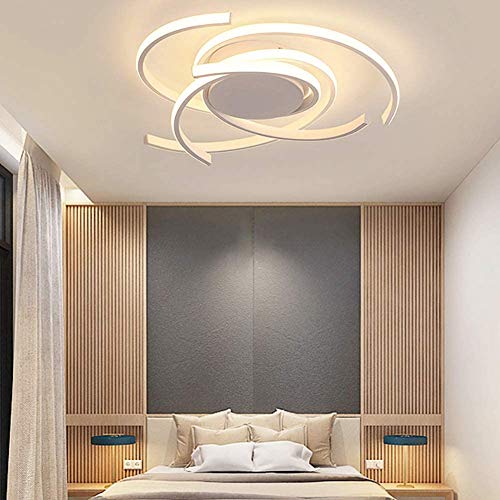 BINB LED Ceiling Light,Dimmable Dining Room Bedroom Fixtures ,Remote Control Changing Color Ceiling Lamps, Modern Living Room Flush Mount Acrylic Chic Chandelier Lighting, 22