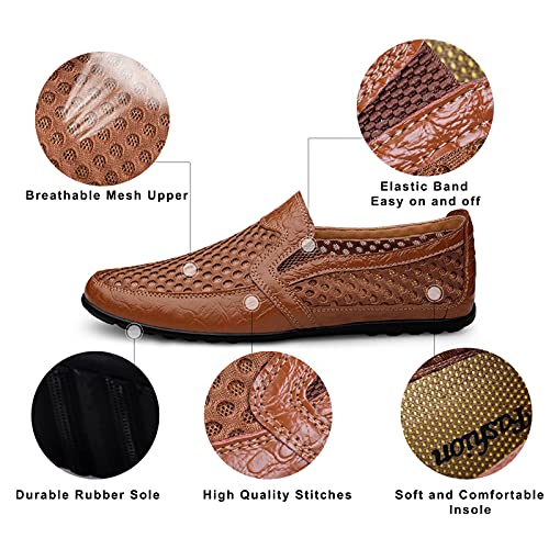 Men's Breathable Mesh Loafers Casual Slip-on Outdoor Walking Hiking Shoes2