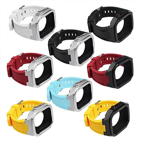 Kit boîtier métal et bracelet silicone premium pour Apple Watch 45mm - 7