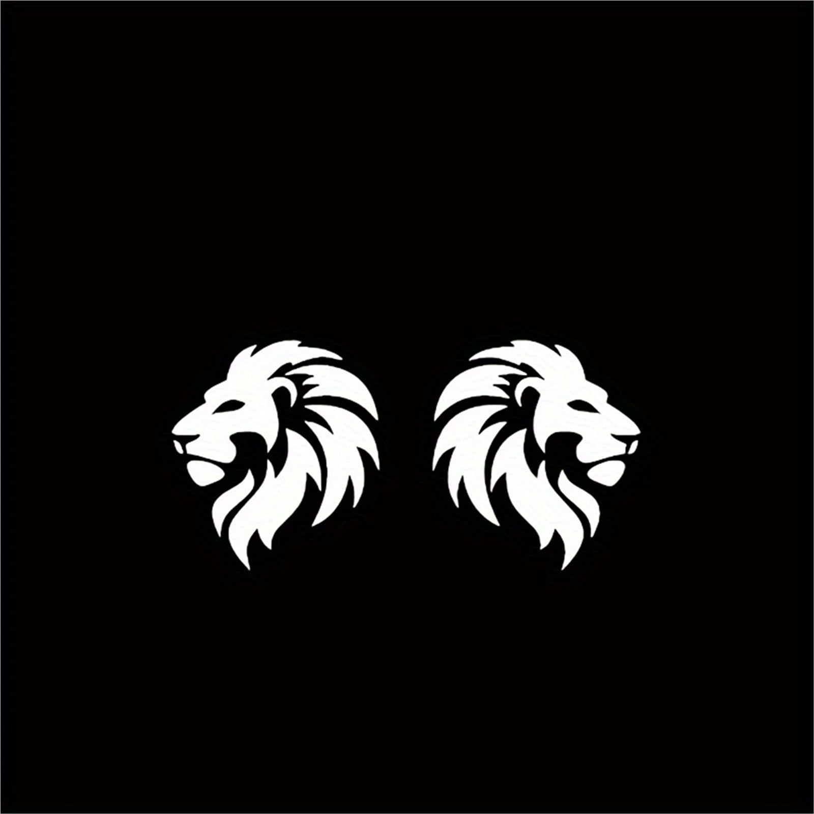 HAfgDJ 2pcs Reflective Lion Stickers, Self-Adhesive Durable Decals for Motorcycle Car Truck Laptop Vehicle Decoration