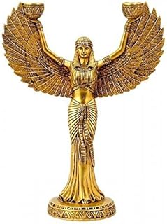 The Messenger of Light Brass Candle Holder (30.48 CM, 23.50 CM, 9.53 CM) Golden