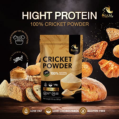 SIAM LIFE FOOD Cricket Protein Powder 100% Pure Cricket Powder (100g), Alternative Eat for Chocolate, Dairy-Free, Gluten-Free, High Protein Food for Humans, Thai-Farmed - Image 5