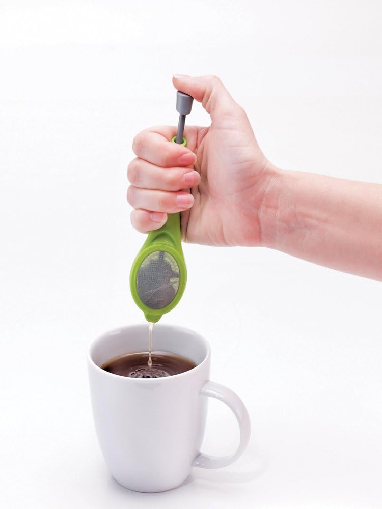 Fackelmann 6, 9x1, 6" Of Pp/Stainless Steel Tea Infuser With Press, Green