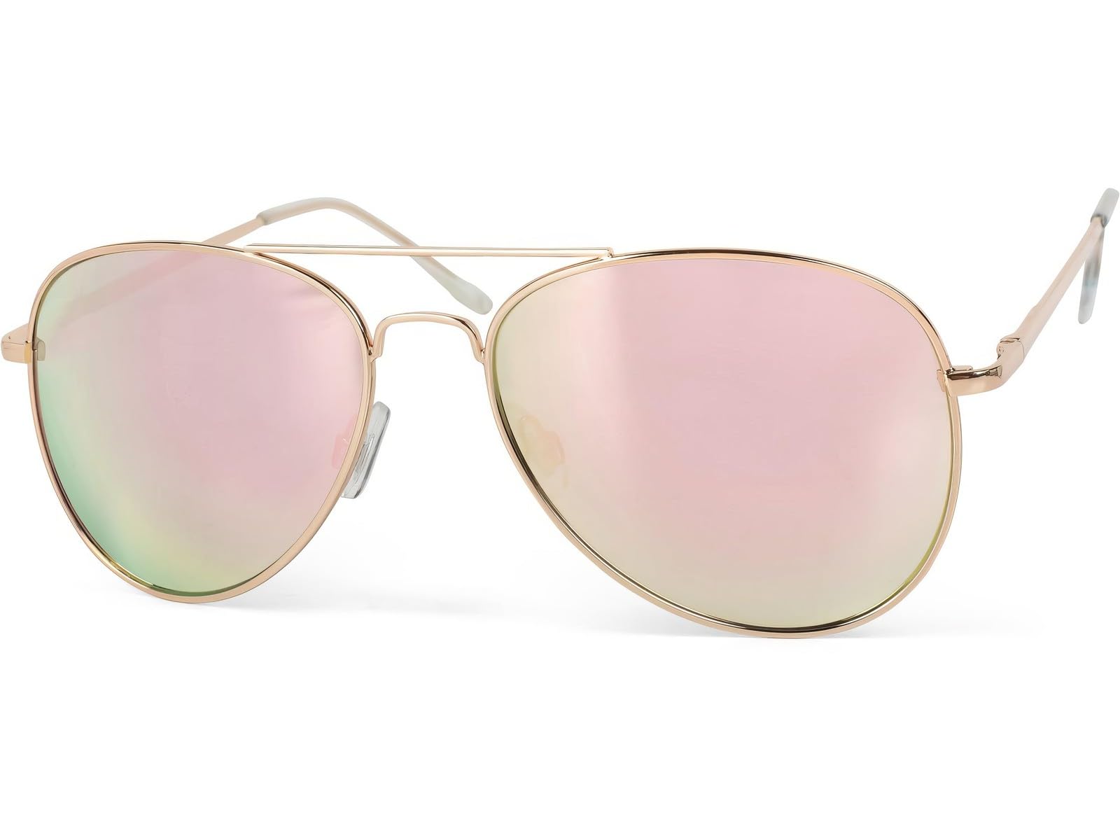 styleBREAKER Gafas de sol de aviador unisex Lentes de policarbonato, montura integral metálica con bisagra de muelle 09020037