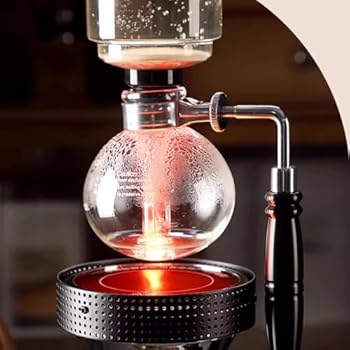 Cafetera al vacío con calentador halógeno de temperatura ajustable, ideal para uso en oficina, prepara café perfecto para dos personas5