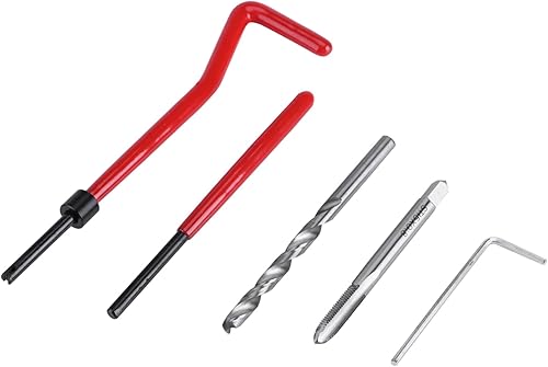 Miniatura 5 de Walfront Kit de 30 piezas de inserción de reparación de rosca M6 compatible con herramientas manuales para reparación de automóviles, utilizado en