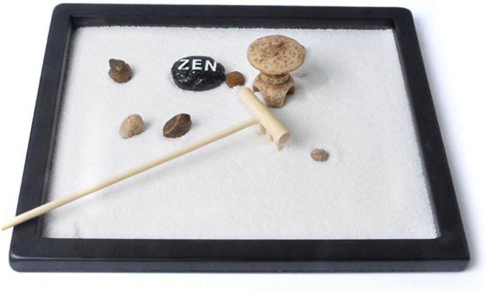 Mini Zen Garden Sand Zen Garden Accessories Natural Stone Ornament for