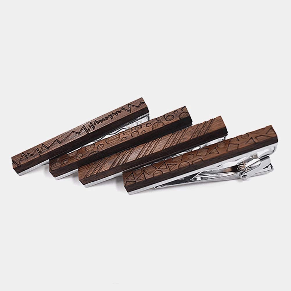 Krawattenriegel Prise Clip, Klassische Krawattenklammern, Männer Holz Geschenklegierung Kupfer Metall Krawatte Bräutigam Hochzeitsgeschäft Party Holzhalshalle Klammern Pin