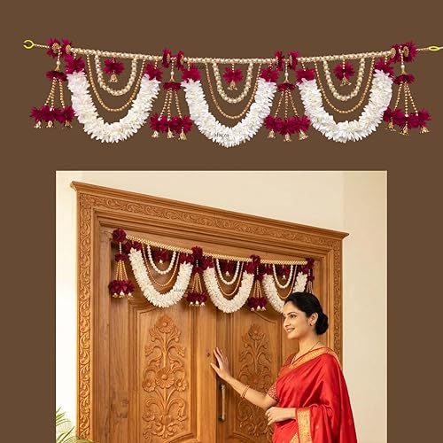 Image of Afarza Toran for Main Door Home Decoration Entrance Hanging Handmade Bandarwal Gift Item (maharani)