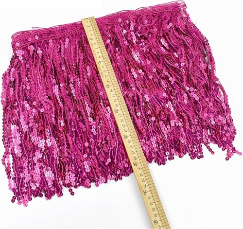 Borde de Flecos con Cuentas Rosso para Reparar Trajes de Baile 5