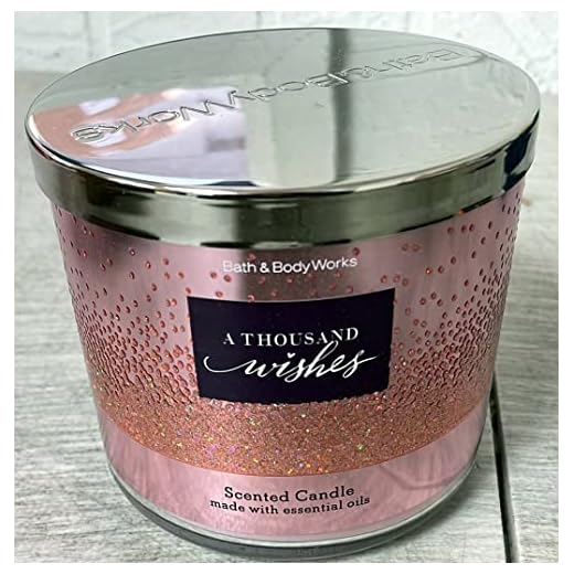 Bath and Body Works A THOUSAND WISHES 3-Wick Candle 14.5 Ounce