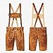 BAVARIA TRACHTEN Lederhosen Men - Genuine Leather German Lederhosen - Light Brown Short