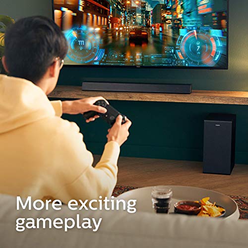 Image of Philips Audio Tab7305 2.1Ch 300W Bluetooth Soundbar With Wireless Subwoofer, Dolby Audio, Hdmi Arc And Optical Input