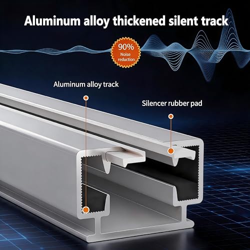 Smart Curtains, Universal Electric Curtain Accessories Installation Kit, Aluminum Alloy Thickened Silent Track 88.6''(2.2m), Including a Complete Set of Accessories, Excluding Curtain Motor by Liutangfly - Image 4
