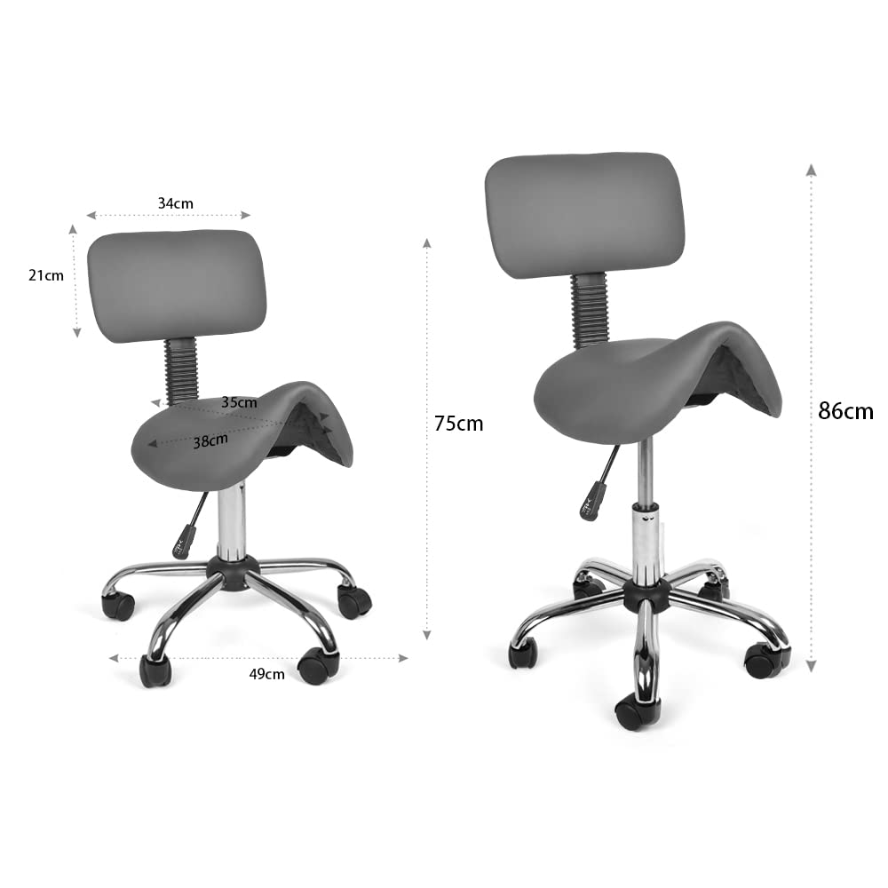 Mingone Zadelkruk, Rolkruk, ergonomische bureaukruk, draaikruk, in