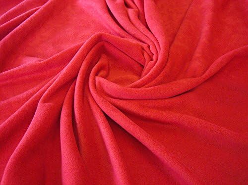 Antipill polar fleece fabric plush Warm Christmas Red soft baby clothing pet bedding sewing hobby craft soft toy shawl scarf hat pram blanket material - Christmas Red - 1MTR