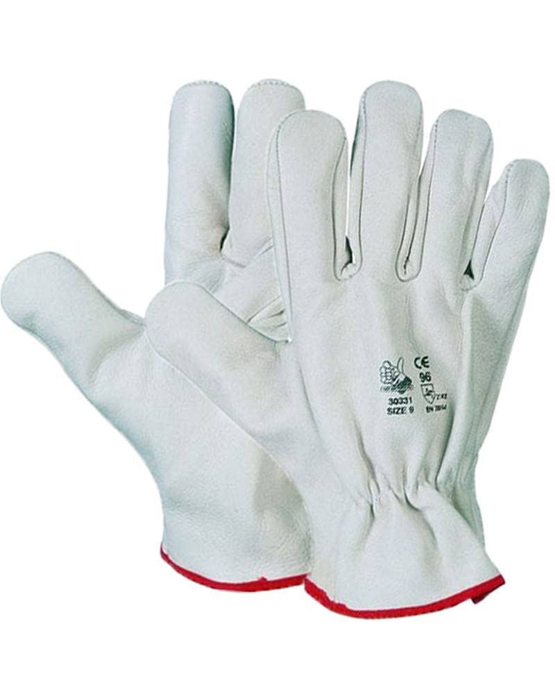 3 Paia Guanti Da Lavoro StrongHand Pelle Bovina Morbida – Modello Silverstone Taglia 10 (XL) - 3