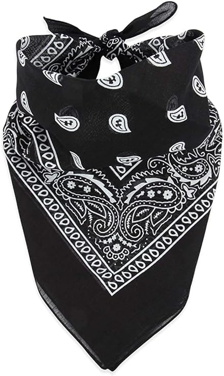 Men's Premium Cotton Printed Handkerchief Black Cotton Handkerchiefs Hanky For Men Premium Collection Set. Pack of 6 Pcs-image-27