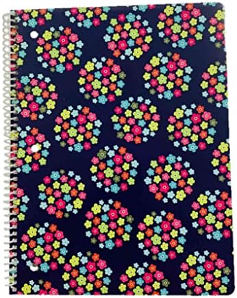 Pink Light Design Spiral Notebook, Pop Patterns (Flower Balls, 8 Inches x 10.5 Inches, 60 Sheets, 120 Pages) Toy