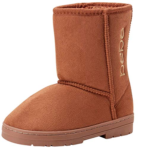 bebe Girls' Winter Boots - Faux-Fur Shearling Boots (Toddler/Little Kid/Big Kid), Cognac/Gold, Size 8 Toddler