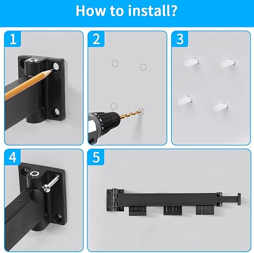 Miniatura 7 de Perchero de ropa para montar en la pared escurridor de ropa retráctil ahorra espacio escurridor de lavandería plegable para lavandería balcón