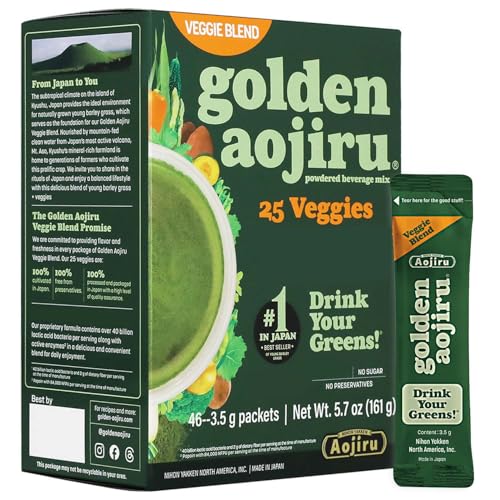 Aojiru veggie blend poudre de superaliments verts sans gluten sans sucre 46 sachets