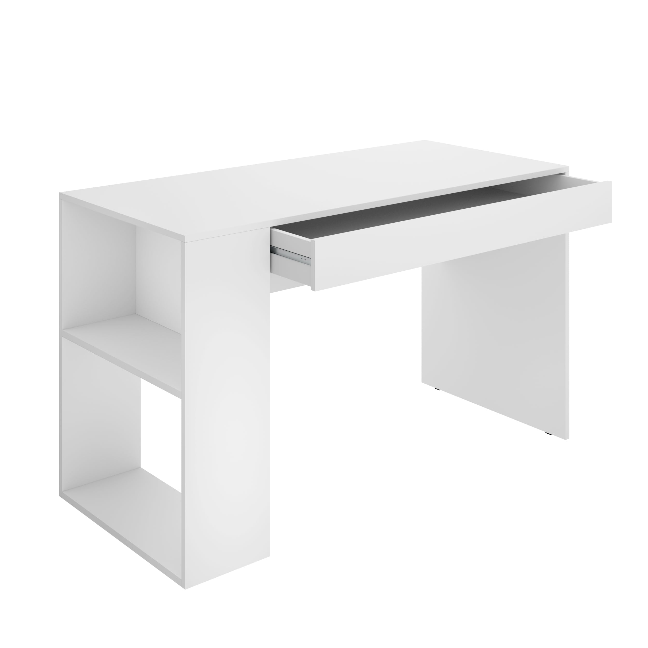 DEKIT GRUPO RIMOBEL LAGO PACK - Conjunto de cama nido con arrastre y mesa escritorio - BLANCO