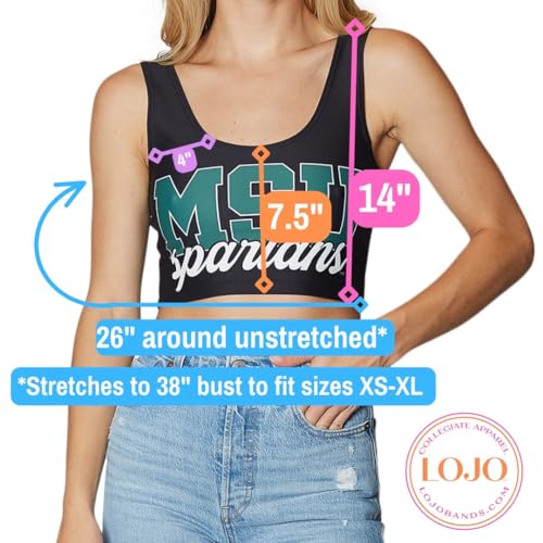 Image of Lojobands Women's College Gameday Outfit Tank Top Tailgate Crop Top One Size Fits Most