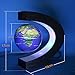 Floating Globe with Colored LED Lights C Shape Anti Gravity Magnetic Levitation Rotating World Map for Gift Home Office Desk Decoration (Blue)