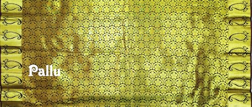 Image of VFCollections Women's Kanchipuram Silk Pure Pattu Sarees With Blouse