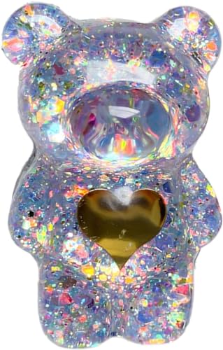 Weicoca Purple Bear Mobile Phone Finger Stand- Cute Glittery Bear Phone Holder Griptok Support Cell...