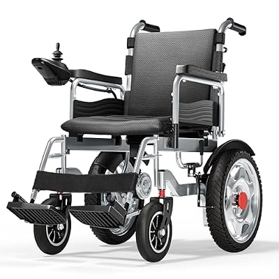Electric Wheelchairs For Adults, 25+ Miles Long Travel Range, Foldable Motorized Wheelchair, Portable All-TerrainMotorized Wheelchair For The Elderly
